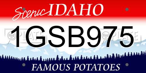 1GSB975 Idaho License Plate