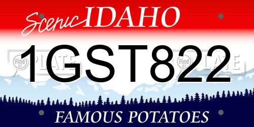 1GST822 Idaho License Plate
