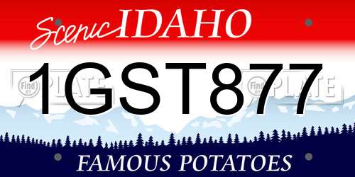 1GST877 Idaho License Plate