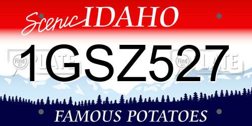 1GSZ527 Idaho License Plate