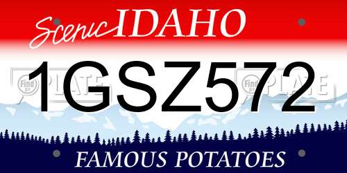 1GSZ572 Idaho License Plate
