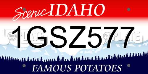 1GSZ577 Idaho License Plate