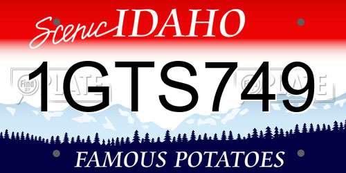 1GTS749 Idaho License Plate