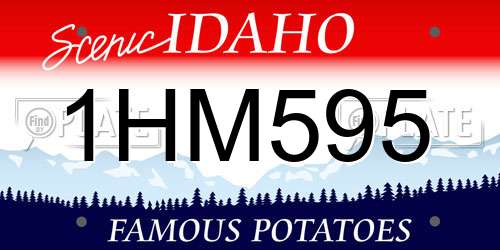1HM595 Idaho License Plate