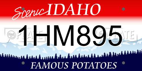 1HM895 Idaho License Plate