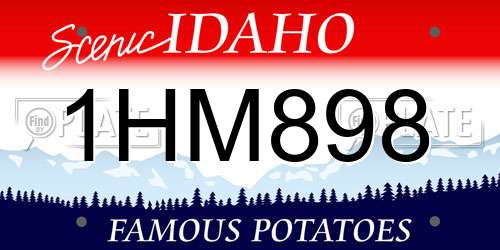 1HM898 Idaho License Plate