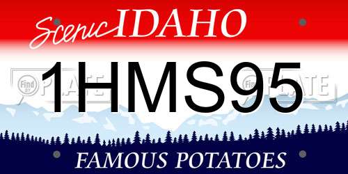 1HMS95 Idaho License Plate