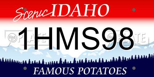 1HMS98 Idaho License Plate