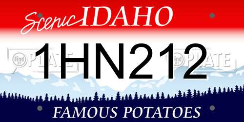 1HN212 Idaho License Plate