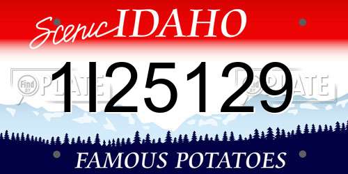 1I25129 Idaho License Plate