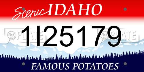 1I25179 Idaho License Plate