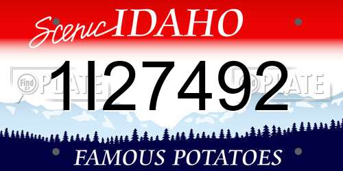 1I27492 Idaho License Plate