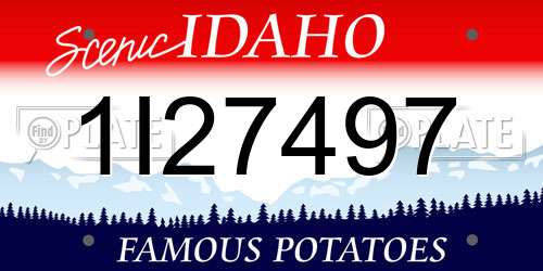 1I27497 Idaho License Plate