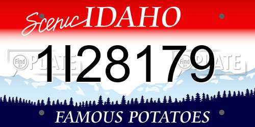 1I28179 Idaho License Plate