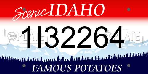 1I32264 Idaho License Plate