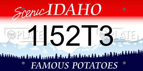 1I52T3 Idaho License Plate