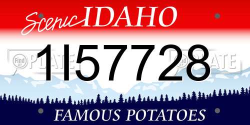 1I57728 Idaho License Plate