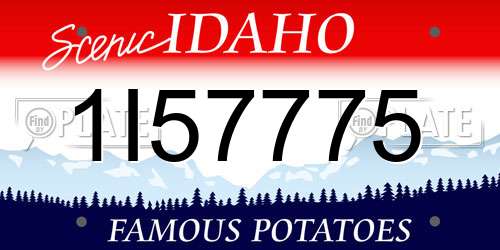 1I57775 Idaho License Plate