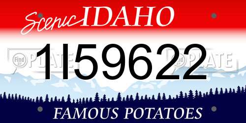 1I59622 Idaho License Plate