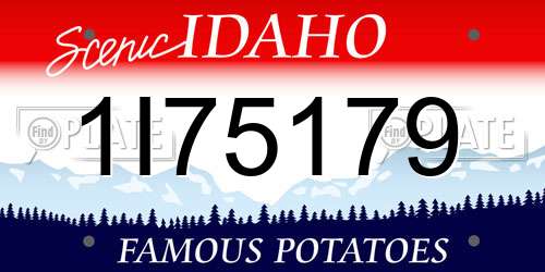 1I75179 Idaho License Plate