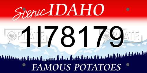 1I78179 Idaho License Plate