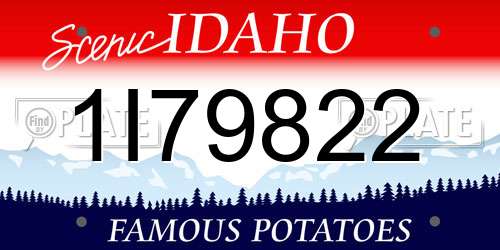 1I79822 Idaho License Plate