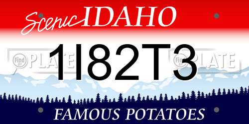 1I82T3 Idaho License Plate