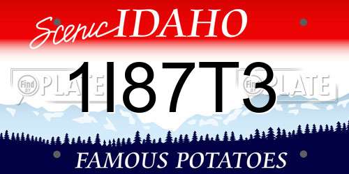 1I87T3 Idaho License Plate