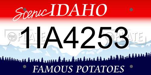 1IA4253 Idaho License Plate