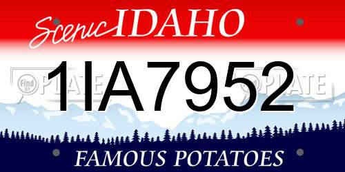 1IA7952 Idaho License Plate