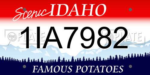 1IA7982 Idaho License Plate