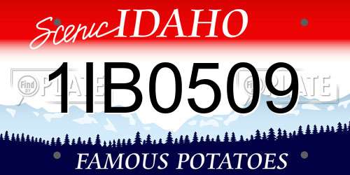 1IB0509 Idaho License Plate