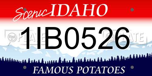 1IB0526 Idaho License Plate
