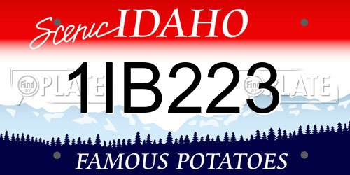 1IB223 Idaho License Plate