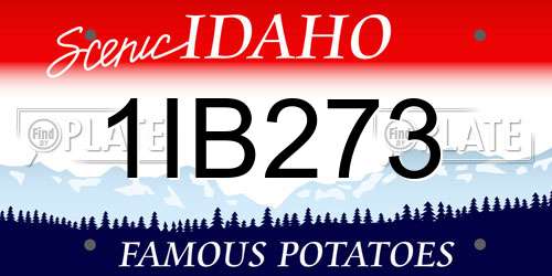 1IB273 Idaho License Plate