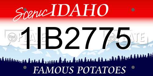 1IB2775 Idaho License Plate