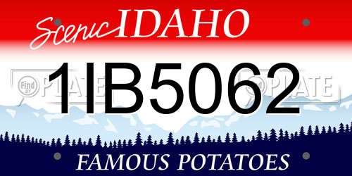 1IB5062 Idaho License Plate