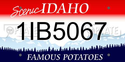 1IB5067 Idaho License Plate