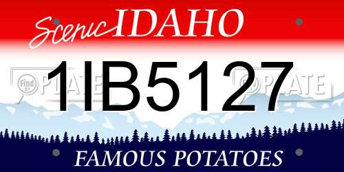 1IB5127 Idaho License Plate
