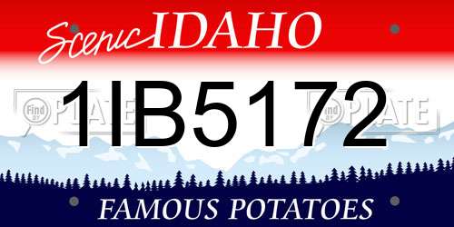 1IB5172 Idaho License Plate