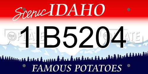 1IB5204 Idaho License Plate