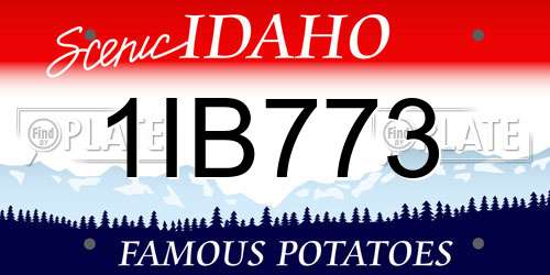 1IB773 Idaho License Plate
