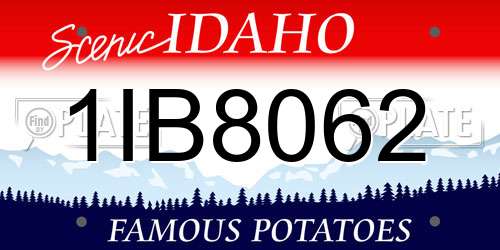 1IB8062 Idaho License Plate
