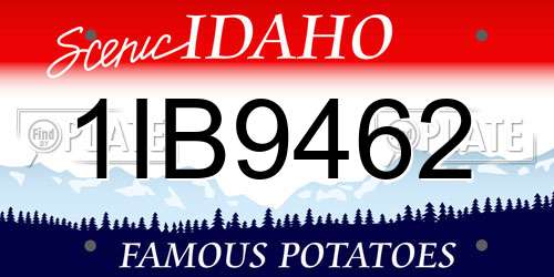 1IB9462 Idaho License Plate