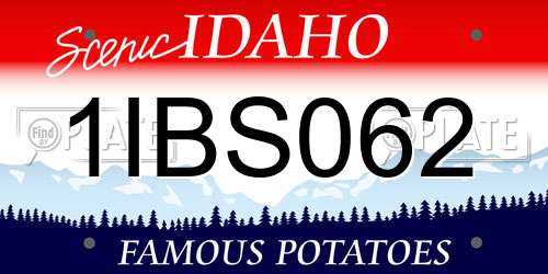 1IBS062 Idaho License Plate