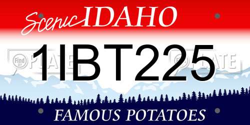 1IBT225 Idaho License Plate