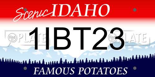 1IBT23 Idaho License Plate