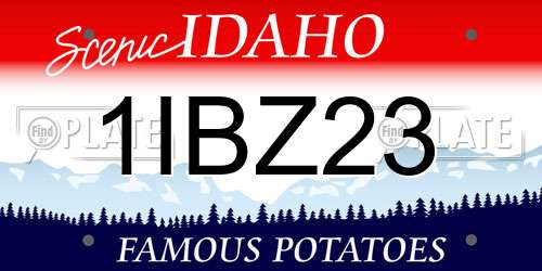 1IBZ23 Idaho License Plate