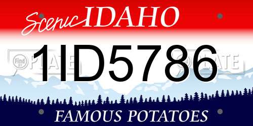 1ID5786 Idaho License Plate