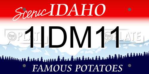1IDM11 Idaho License Plate